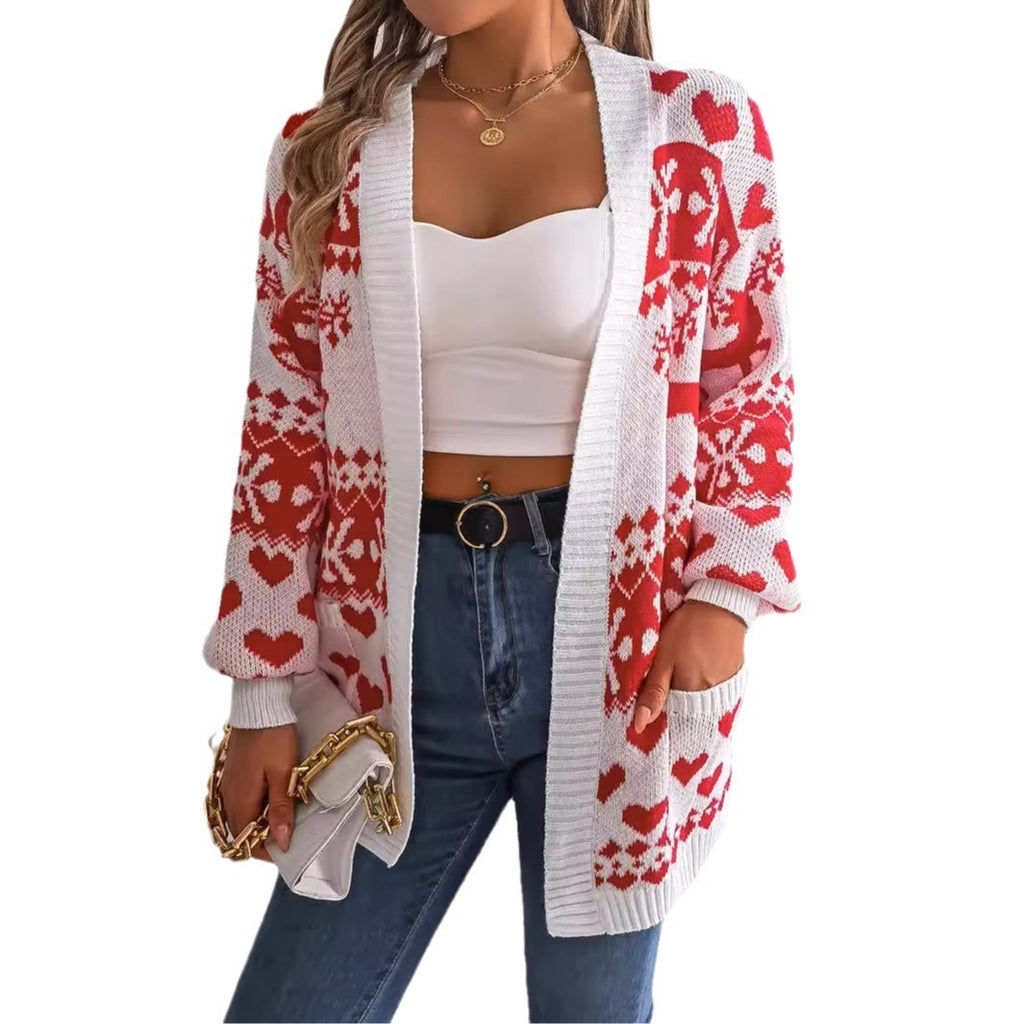 Women's Open Long Sleeve Christmas Sweater