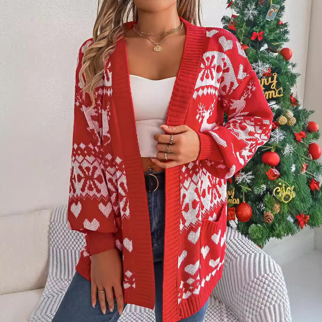 Women's Open Long Sleeve Christmas Sweater