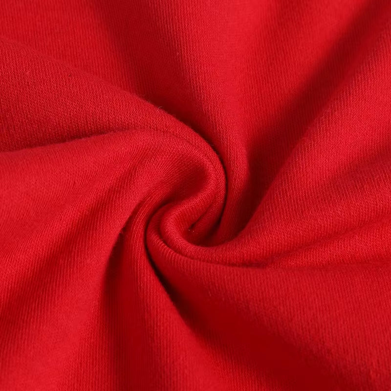 My 1St Christmas Santa Claus Elk Print Newborn Cute Long Sleeve Romper Red Cotton Baby Boys Girls Bodysuit